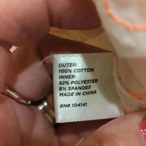 Lady Hagen Skort Size 12.  Cream background with orange/peach embroidery. - Picture 5 of 9